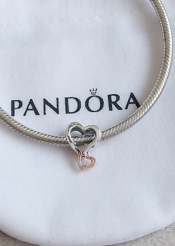 İKİ RENKLİ KAFES İŞİ SONSUZ KALP CHARM - Görsel 2