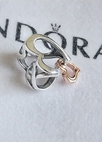 İKİ RENKLİ KAFES İŞİ SONSUZ KALP CHARM - Görsel 6