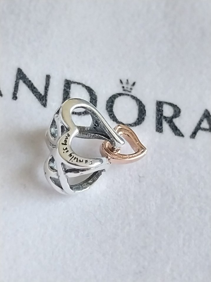 İKİ RENKLİ KAFES İŞİ SONSUZ KALP CHARM - Görsel 5