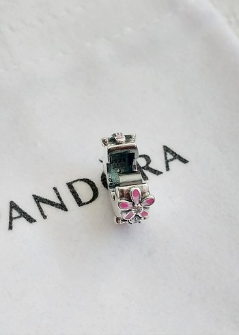 PEMBE ÇİÇEK KLİPS CHARM - Görsel 3