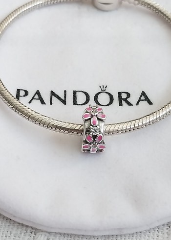 PEMBE ÇİÇEK KLİPS CHARM - Görsel 2