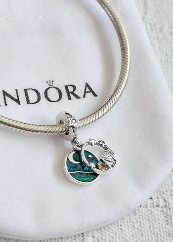 Kamp ve Gece Gökyüzü Çift Sallantılı Charm - Görsel 2