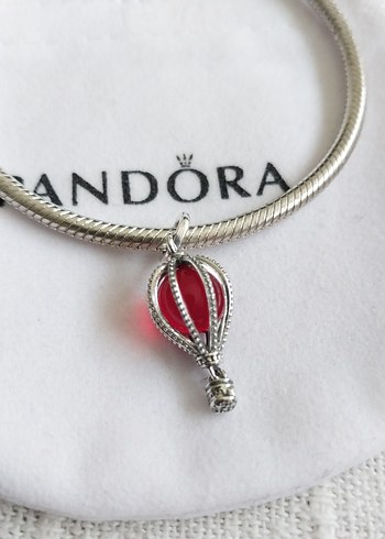 Kırmızı Murano Camı Sıcak Hava Balonu Charm - Görsel 2