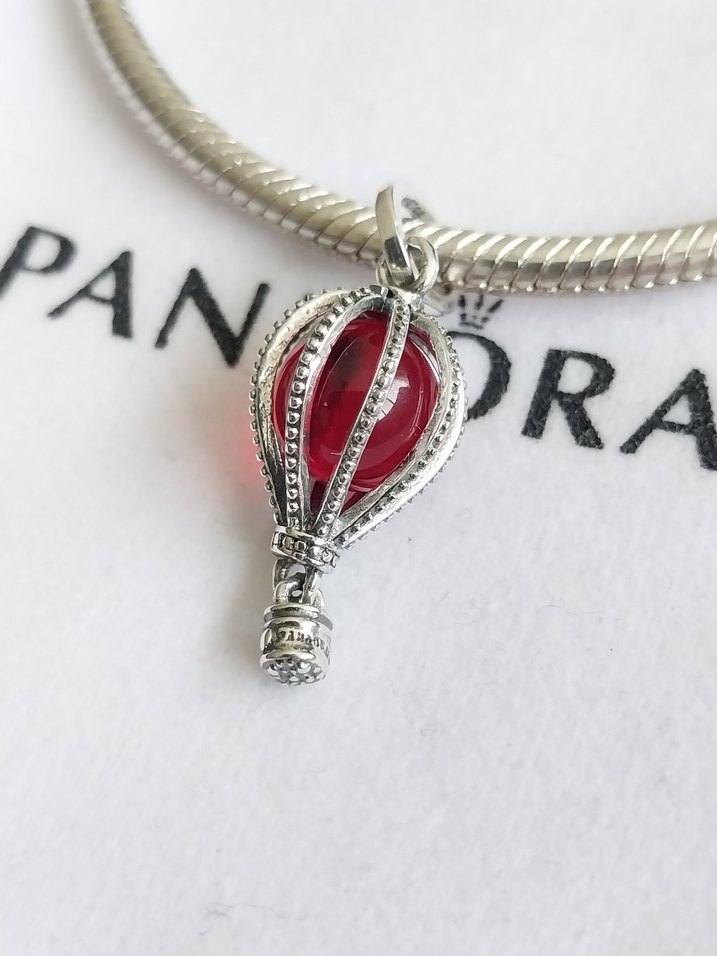 Kırmızı Murano Camı Sıcak Hava Balonu Charm - Görsel 4