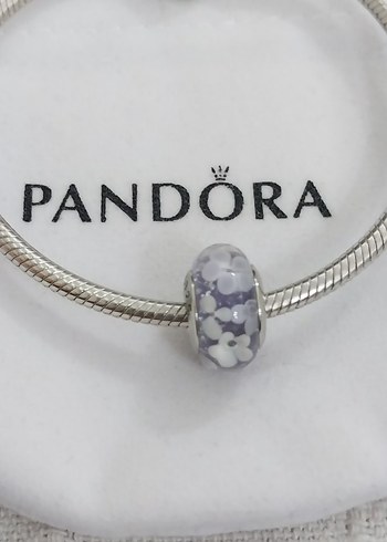 MOR RENKLİ ÇİÇEK MURANO CHARM - Görsel 5