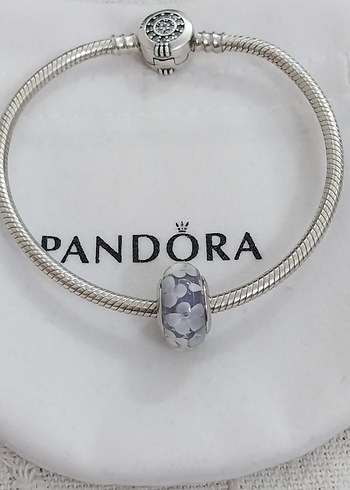 MOR RENKLİ ÇİÇEK MURANO CHARM - Görsel 6