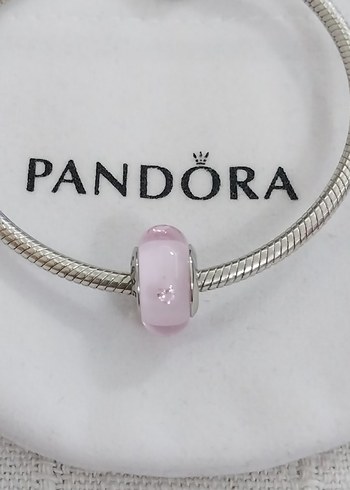 PEMBE KALPLİ CAM MURANO CHARM - Görsel 3