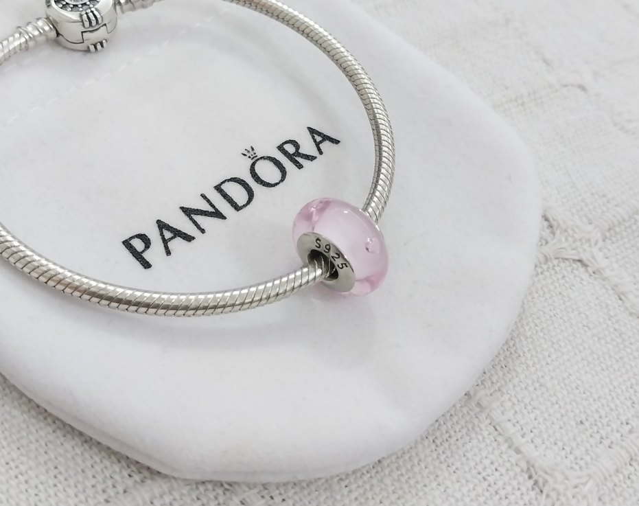 PEMBE KALPLİ CAM MURANO CHARM - Görsel 2