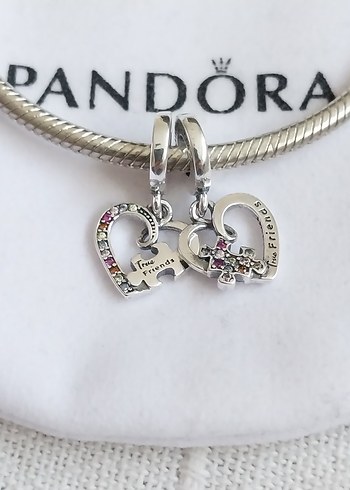 PUZZLE PARÇASI VE KALPLİ ARKADAŞLIK SALLANTILI CHARM - Görsel 2
