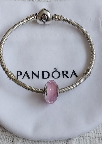 PEMBE YÜZEYLİ CAM MURANO CHARM - Görsel 5