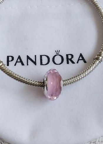 PEMBE YÜZEYLİ CAM MURANO CHARM - Görsel 3