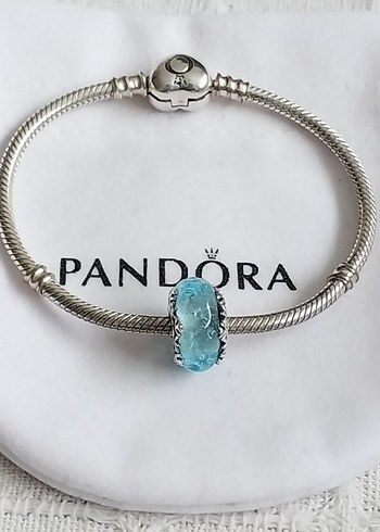 Buz Mavisi Kar Tanesi Murano Charm - Görsel 6