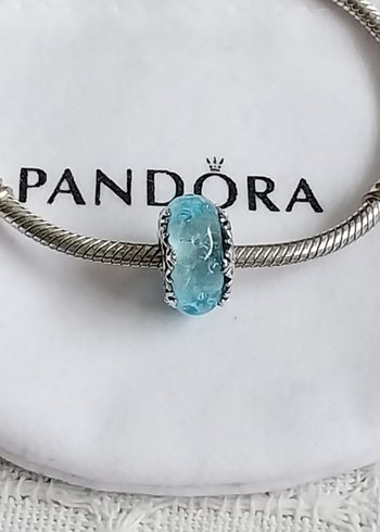 Buz Mavisi Kar Tanesi Murano Charm - Görsel 5