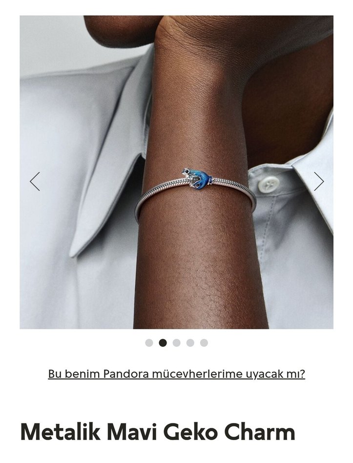Metalik Mavi Geko Charm - Görsel 2