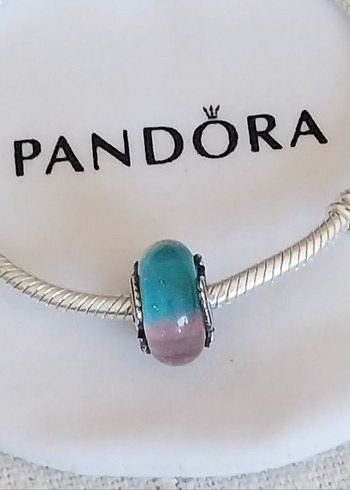 Çok Renkli Murano Camı ve Tüy Charm - Görsel 7