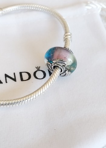 Çok Renkli Murano Camı ve Tüy Charm - Görsel 5