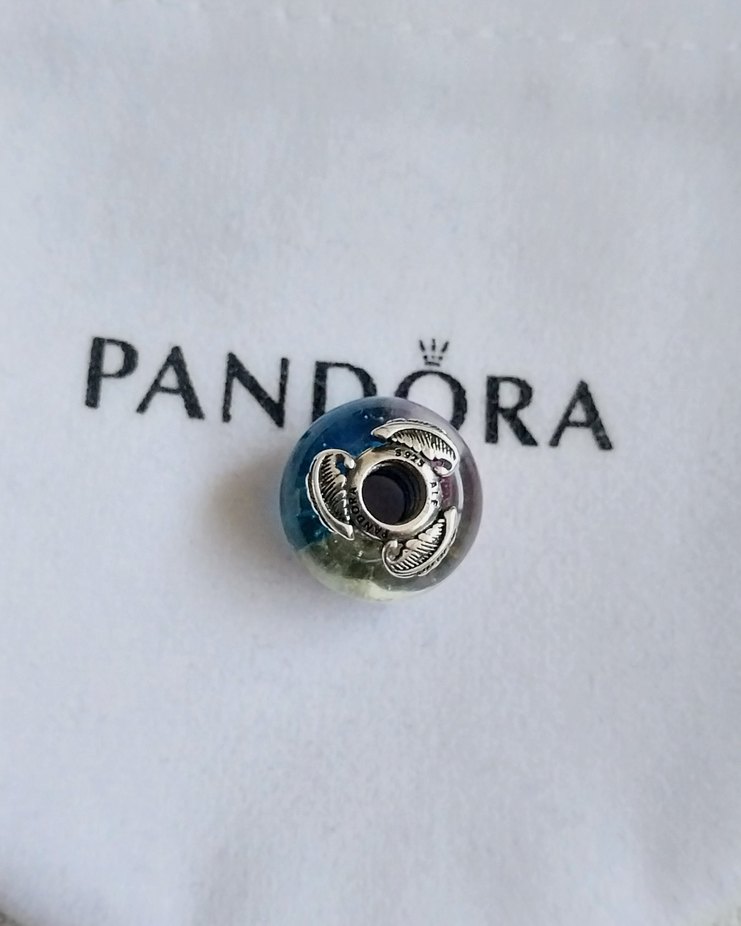 Çok Renkli Murano Camı ve Tüy Charm - Görsel 4