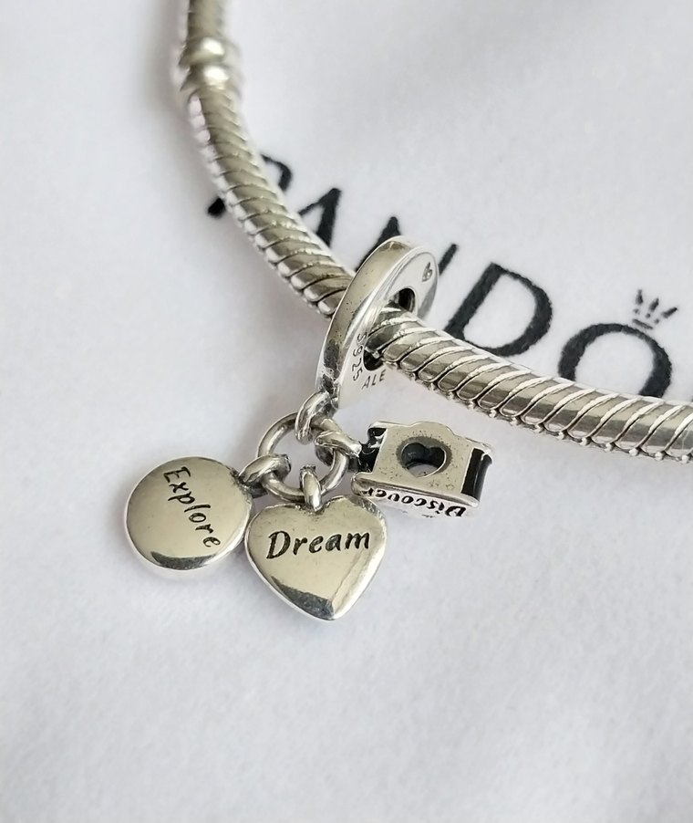 KAMERA, KALP VE PUSULA SALLANTILI CHARM - Görsel 3