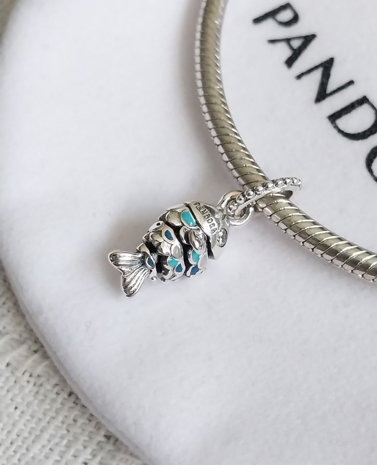 MAVİ PULLU BALIK CHARM - Görsel 2