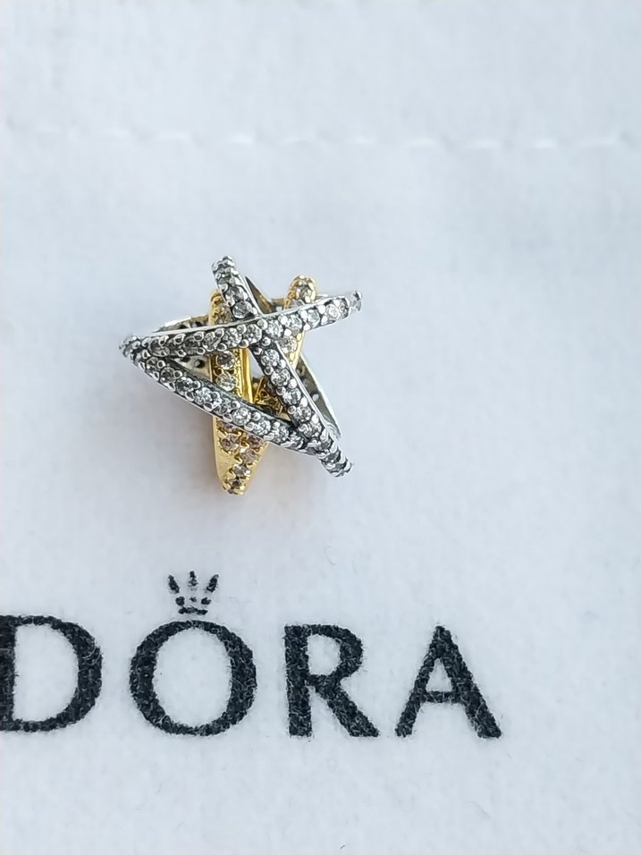 IŞILTILI ÇAPRAZ YILDIZ CHARM - Görsel 3