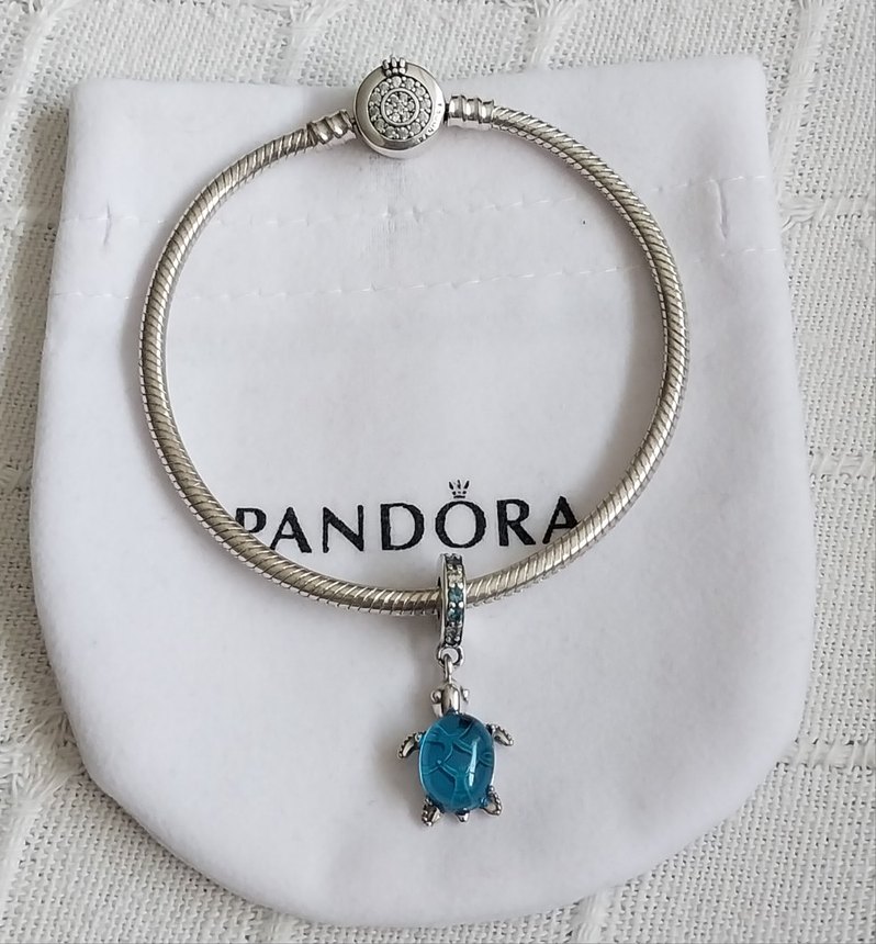 Murano Camı Deniz Kaplumbağası Sallantılı Charm - Görsel 4