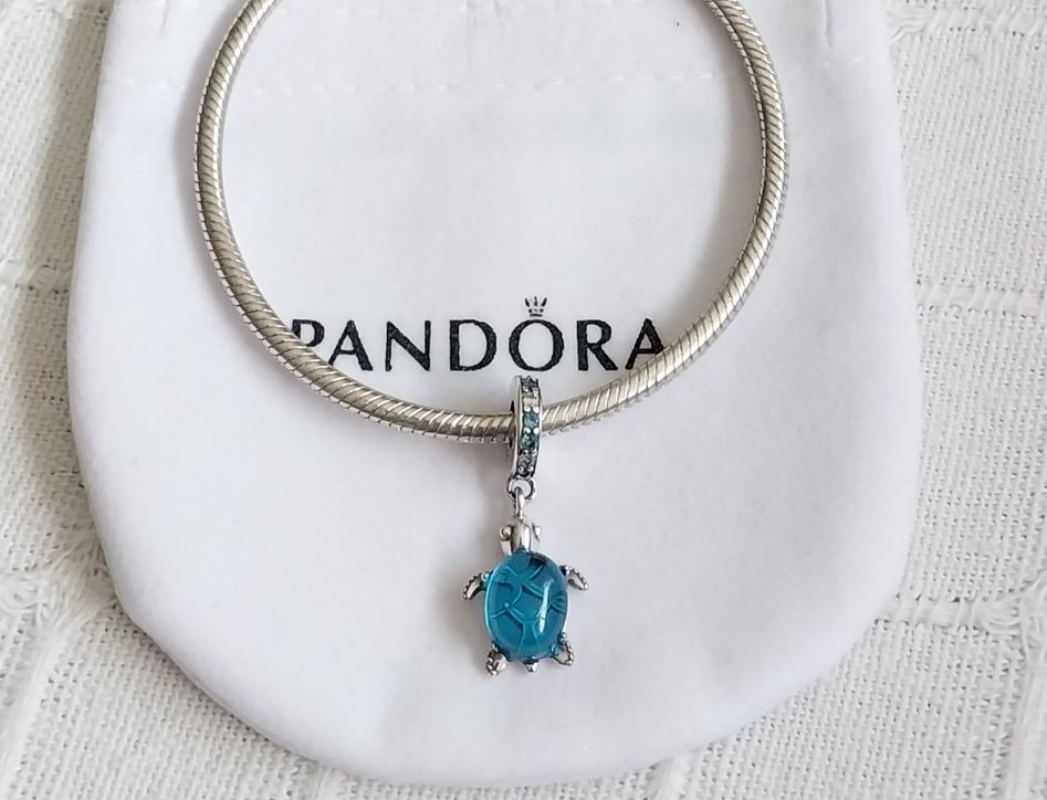 Murano Camı Deniz Kaplumbağası Sallantılı Charm - Görsel 2