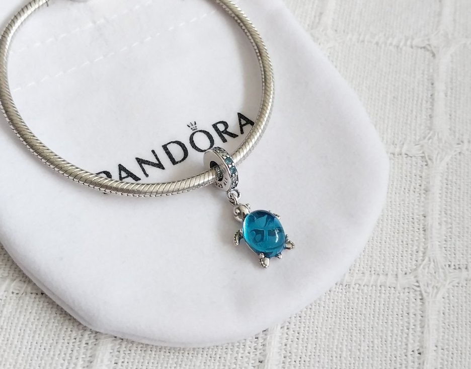 Murano Camı Deniz Kaplumbağası Sallantılı Charm - Görsel 3