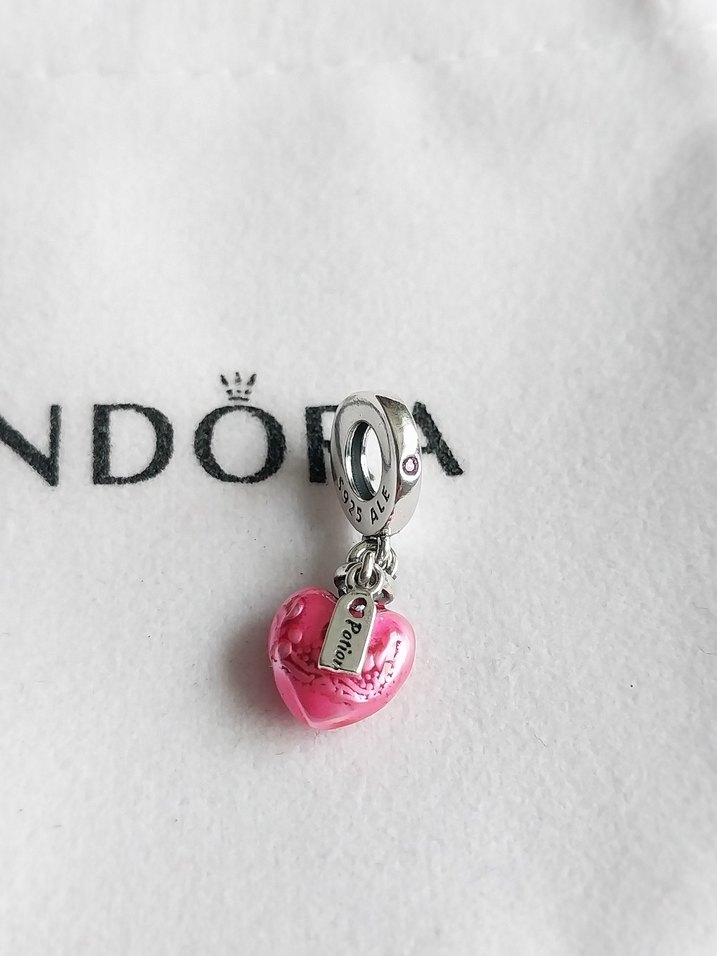 AŞK İKSİRİ MURANO CAM KALP SARKAN CHARM - Görsel 3