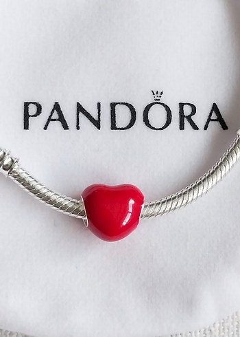 Metalik Kırmızı Kalp Charm - Görsel 3