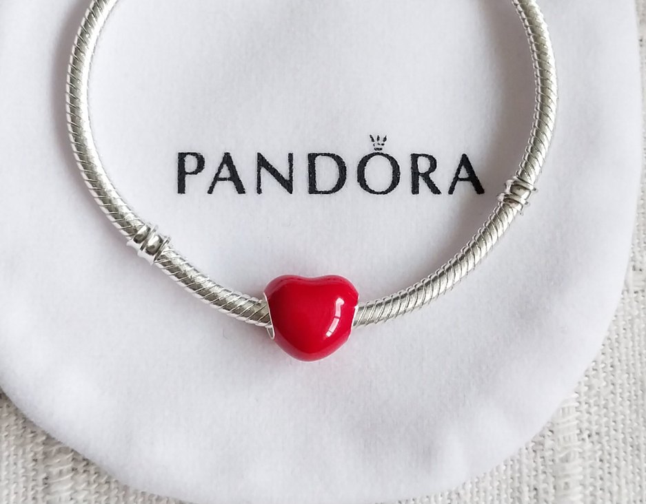 Metalik Kırmızı Kalp Charm - Görsel 3