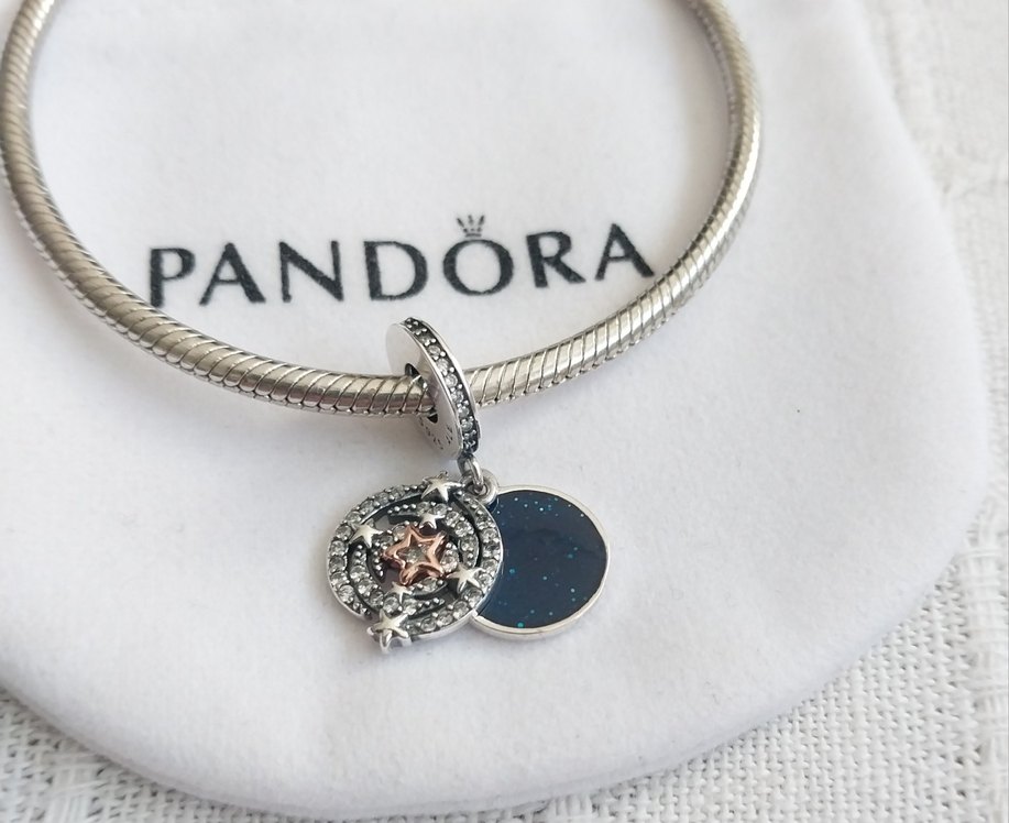 İKİ RENKLİ KAYAN YILDIZ ÇİFT SALLANTILI CHARM - Görsel 3