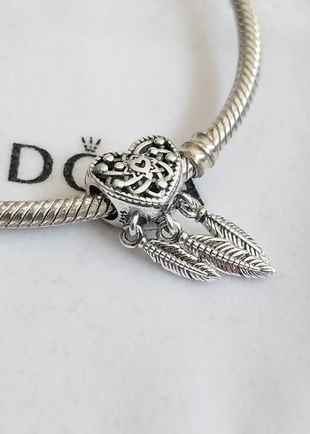 KAFES İŞİ DÜŞ KAPANI KALP VE ÜÇ YAPRAK CHARM - Görsel 4