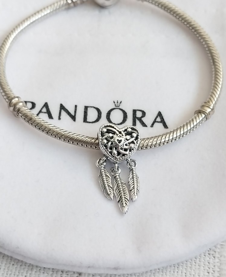 KAFES İŞİ DÜŞ KAPANI KALP VE ÜÇ YAPRAK CHARM - Görsel 2