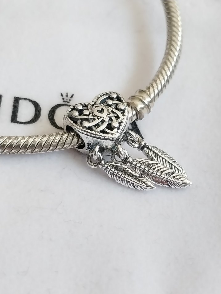 KAFES İŞİ DÜŞ KAPANI KALP VE ÜÇ YAPRAK CHARM - Görsel 4