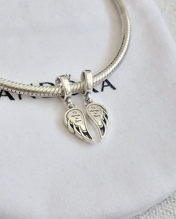 Işıltılı Ayrılabilir Melek Kanatları Sallantılı Charm - Görsel 3