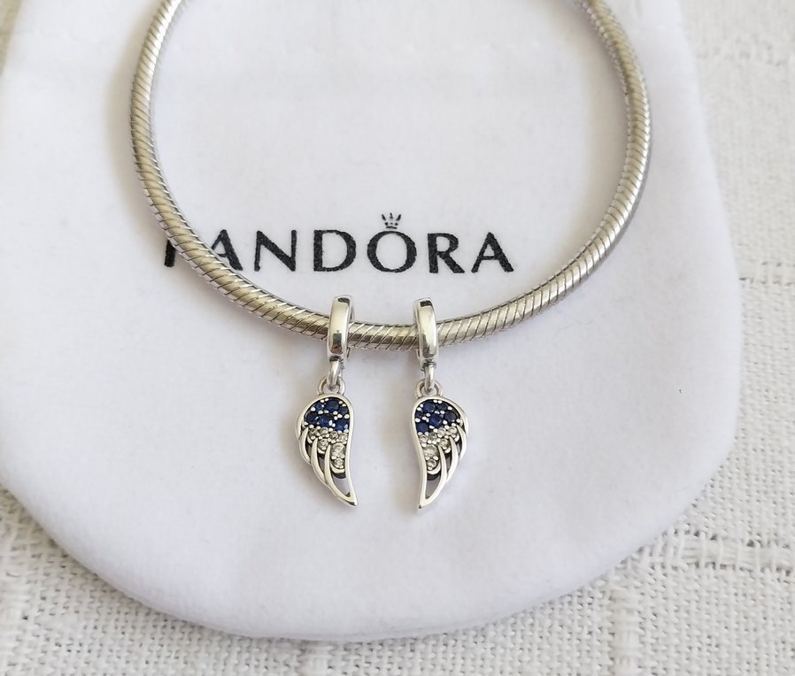 Işıltılı Ayrılabilir Melek Kanatları Sallantılı Charm - Görsel 2