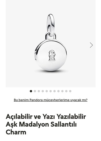 AÇILABİLİR VE YAZI YAZILABİLİR AŞK MADALYON SALLANTILI CHARM