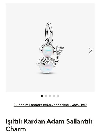 Işıltılı Kardan Adam Sallantılı Charm