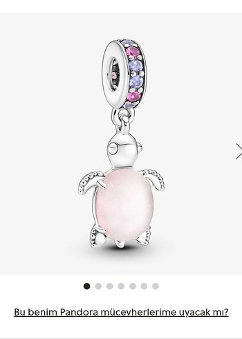 MURANO CAMI PEMBE DENİZ KAPLUMBAĞASI CHARM