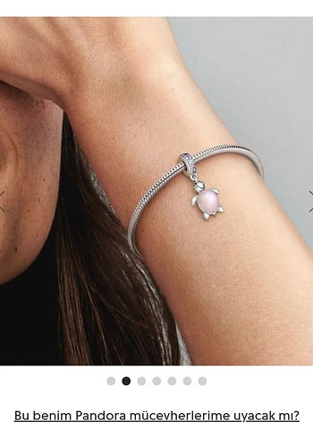 Pandora MURANO CAMI PEMBE DENİZ KAPLUMBAĞASI CHARM