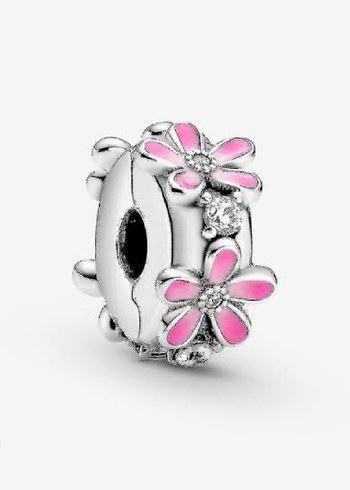 PEMBE ÇİÇEK KLİPS CHARM