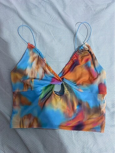 Bershka renkli crop