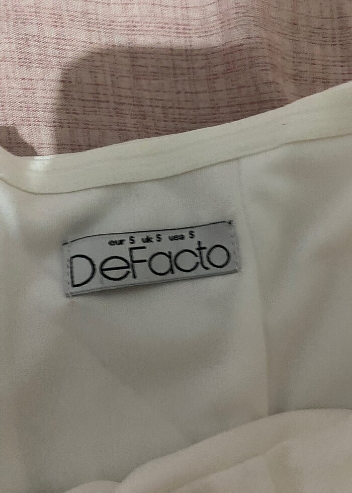 Defacto beyaz gül detaylı elbise - Görsel 4