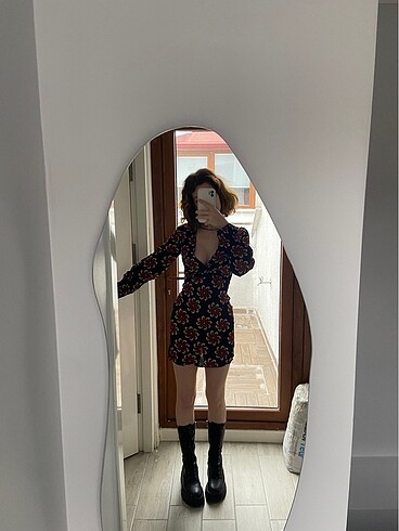 Pull and Bear Çiçekli Elbise