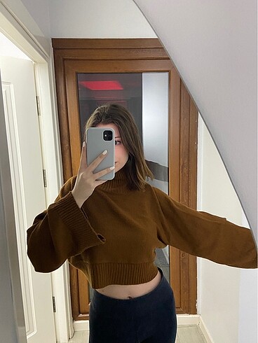 m Beden Oversize Crop Kazak