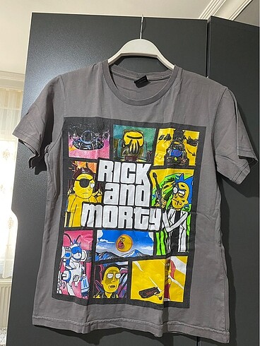 Gri baskılı Tshirt