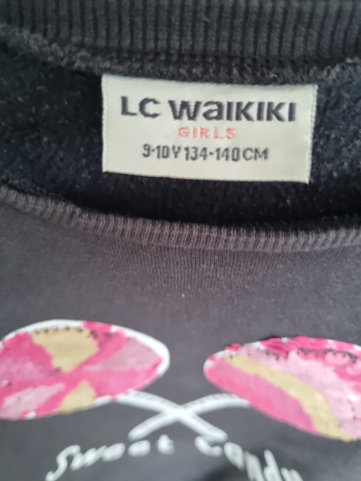 Kız Çocuk Gri Uzun Kollu Sweatshirt - Görsel 2