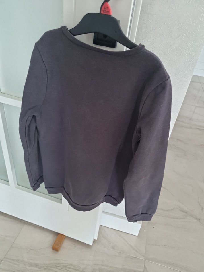Çocuk Gri Baskılı Uzun Kollu Sweatshirt - Görsel 2