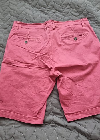 Pembe Pamuklu Kemerli Erkek Şort koton - Görsel 3