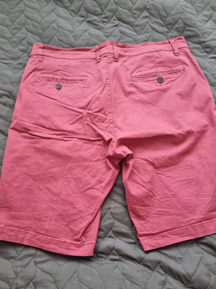 Pembe Pamuklu Kemerli Erkek Şort koton - Görsel 3